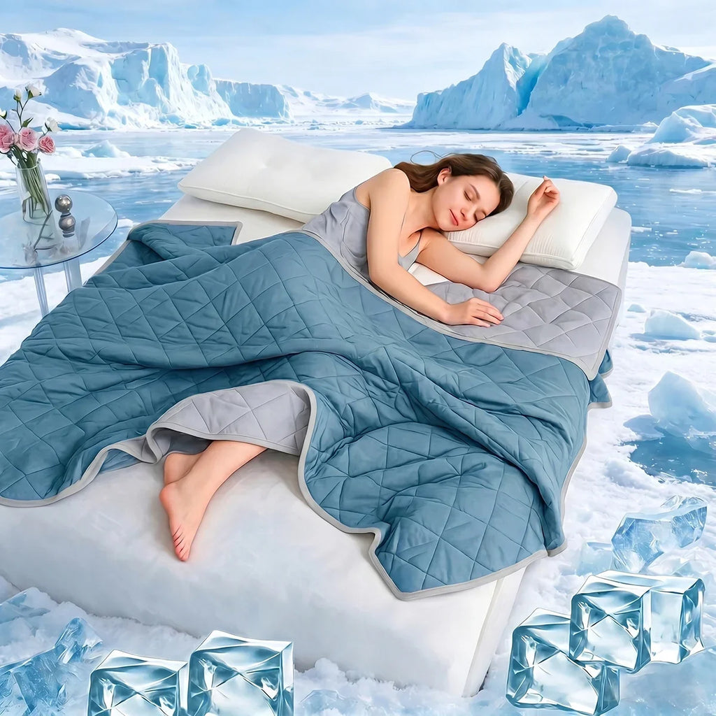 Large Cooling Quilt Comforter – Breathable Dual-Sided Lightweight