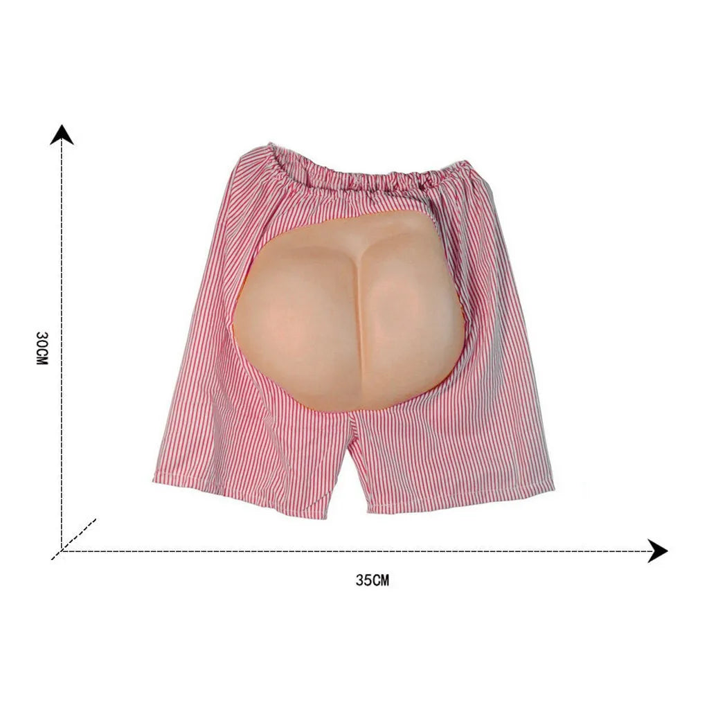 Funny Fake Butt Shorts – Halloween Gag Costume Prank Prop