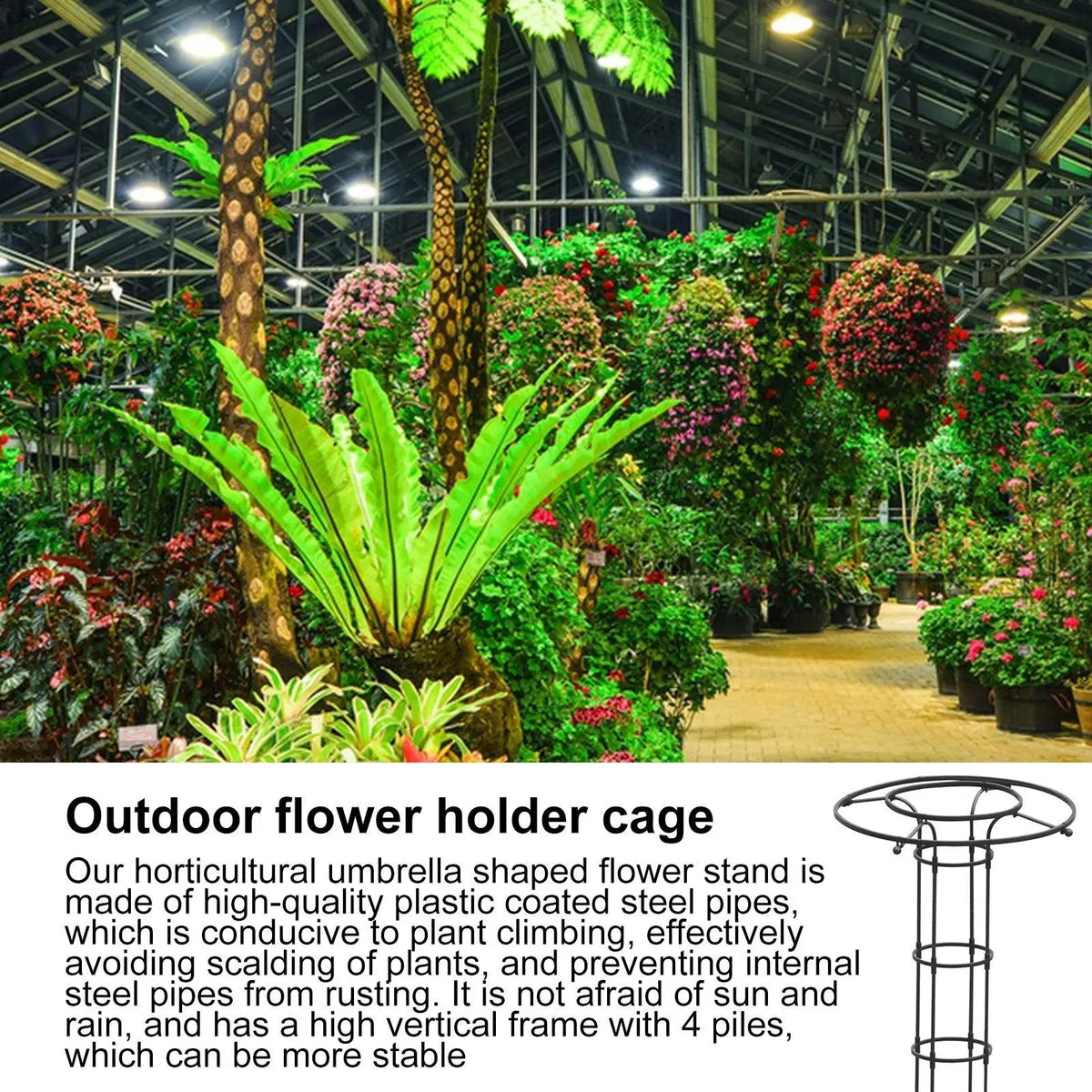 Umbrella Tower Garden Trellis for Climbing Plants | 5 Sizes