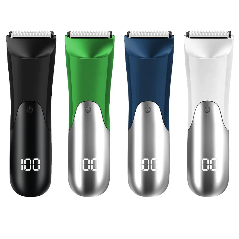 Men's Body Hair Trimmer | Ceramic Blade, Wet & Dry, 2 Guards