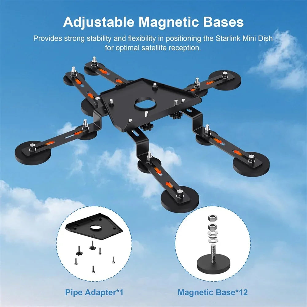 Starlink Gen 3 Magnetic Roof Mount 12 Bases RVs Cars Compatible V3
