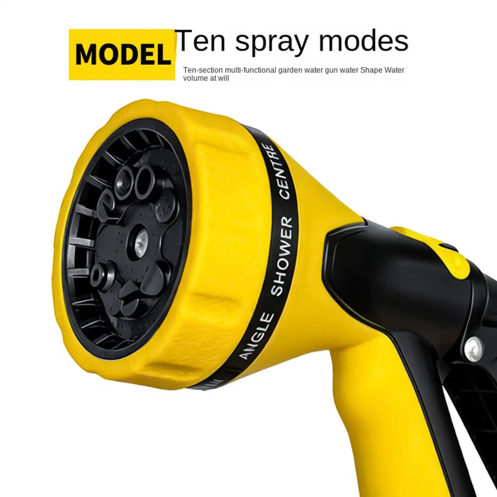 10-Mode Garden Hose Nozzle – Adjustable High-Pressure Sprayer