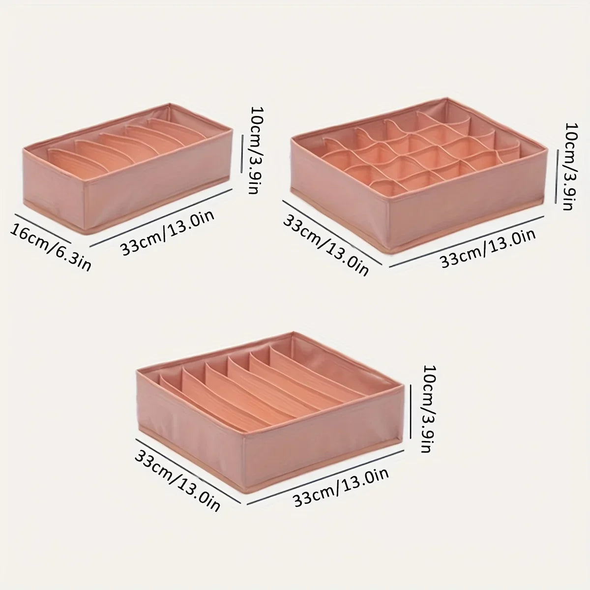 Space Saving Underwear Organizer Multi-compartment Drawer Bras