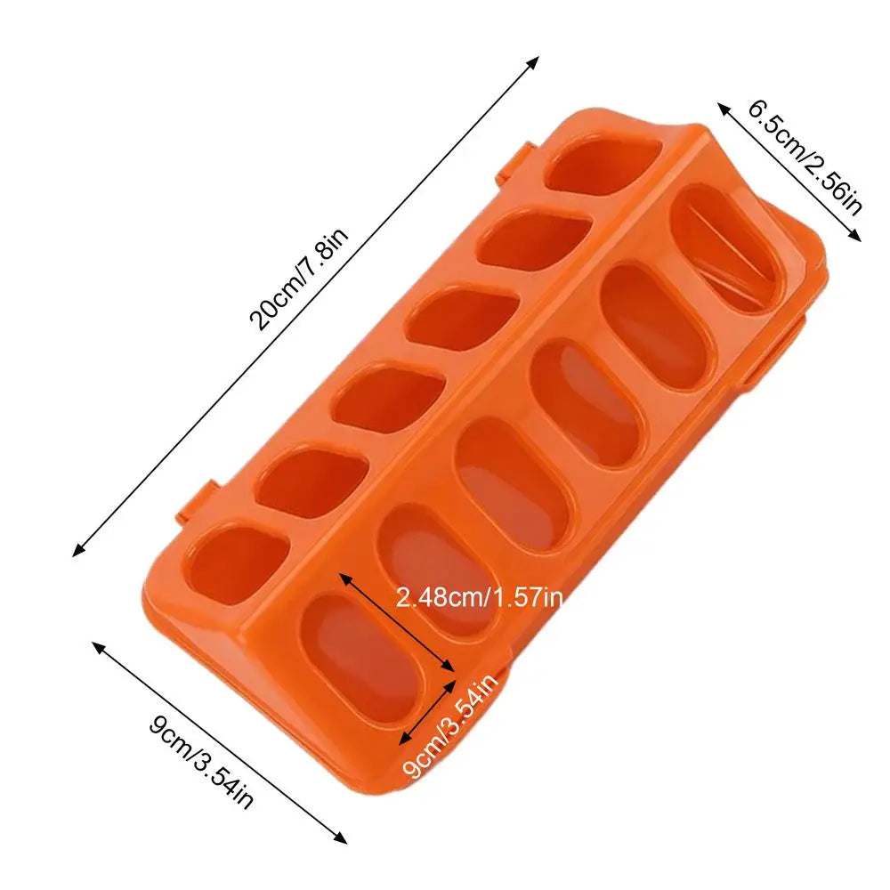 12-Hole Spill-Proof Poultry Feeder for Chicks, Ducks & Birds