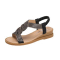 Women's Flat Sandals – Diamond Slip-On Round Toe, Sizes 35–42
