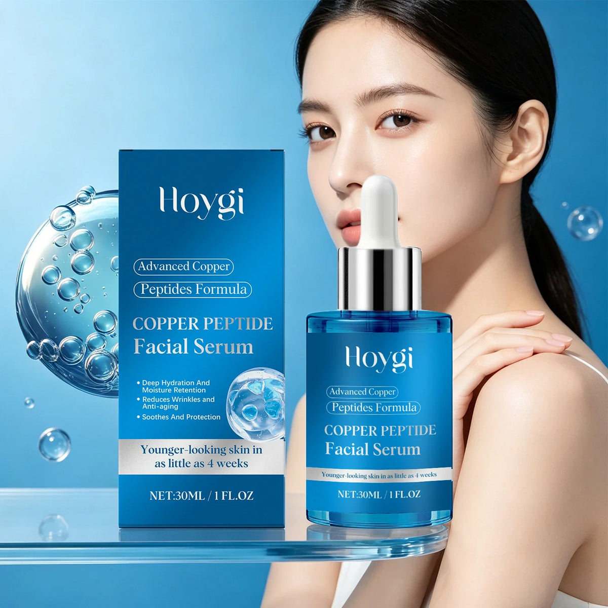 Hoygi Copper Peptide Facial Serum Firming Lifting Fade Fine Lines