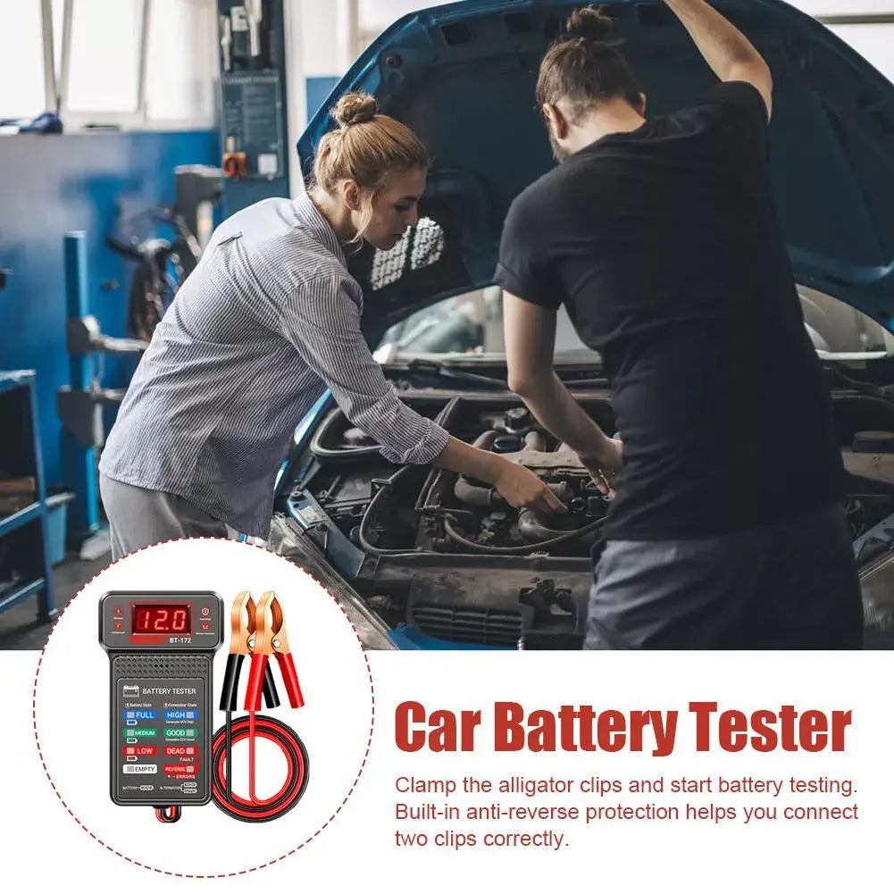 12V Car Battery Tester – Voltage, Capacity & CCA Diagnostic