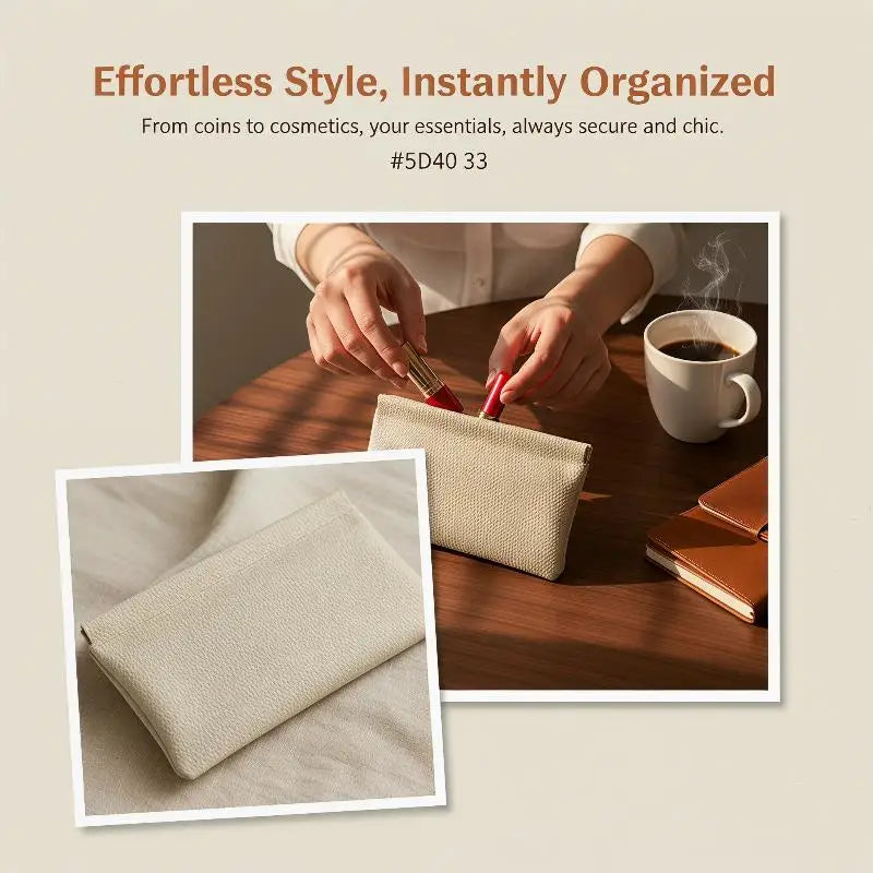 Self-Closing PU Leather Wallet – Passport & Card Organizer