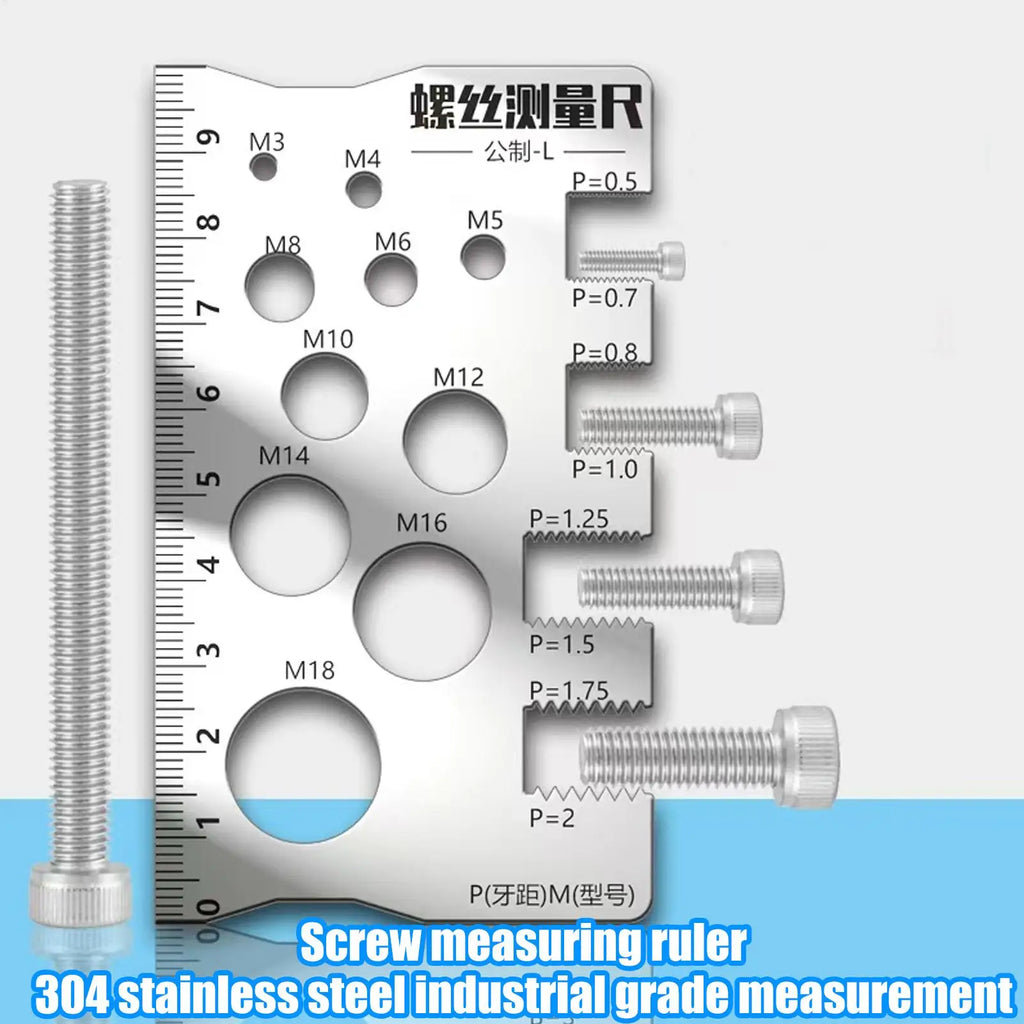 Bolt Thread Checker Measurement Tool Screw Anti-slip Portable