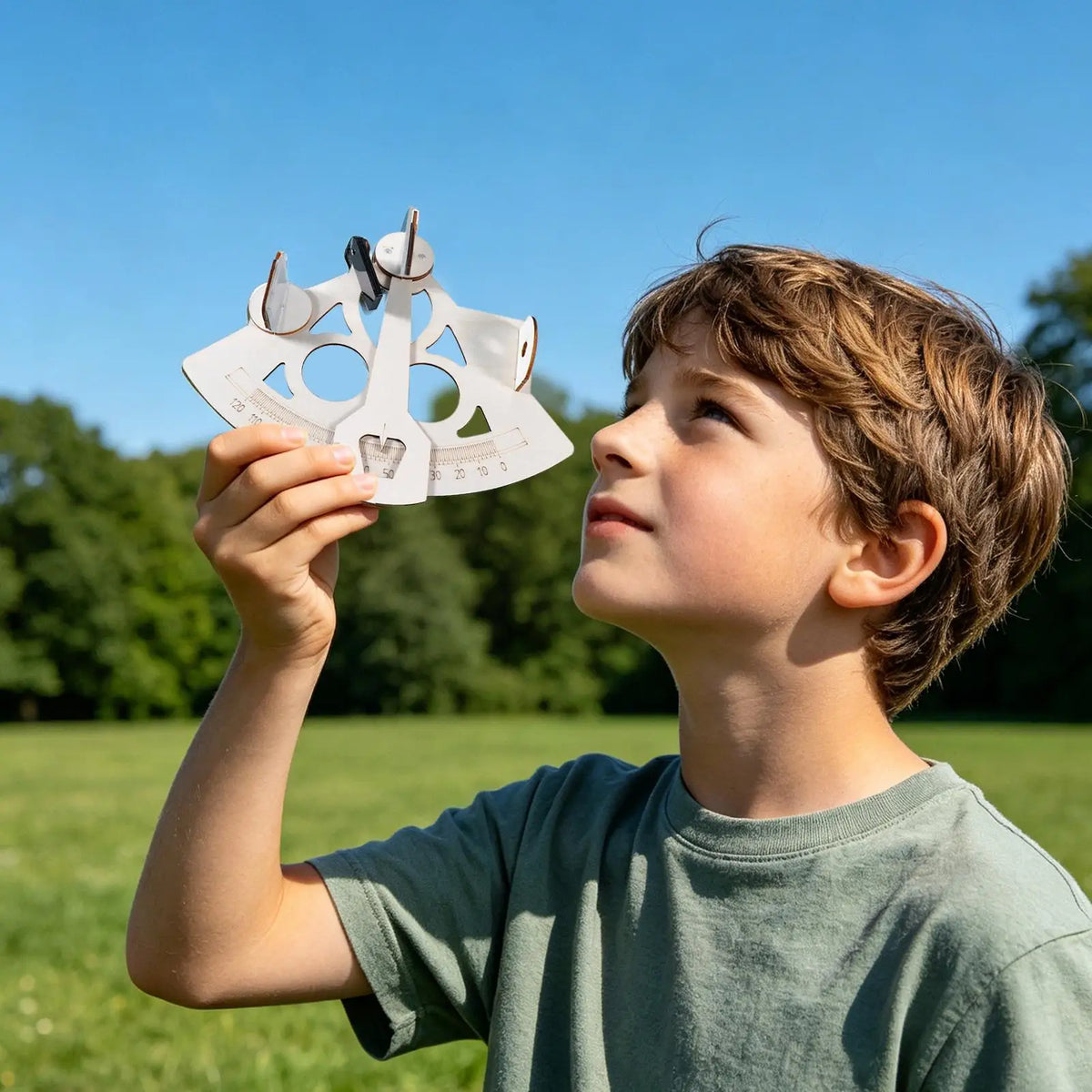 Wooden DIY Sextant Model Kit – STEM Navigation Toy & Decor