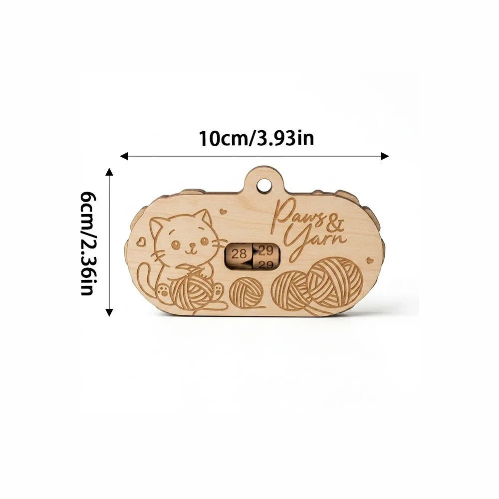 Wildflowers Birch Wood Row Counter for Knitting & Crochet