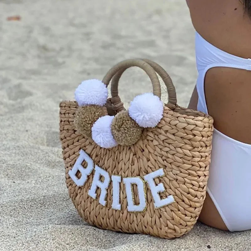 Personalized Mrs Straw Hat | Custom Floppy Beach Hat for Bride