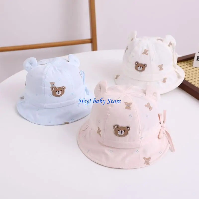 Baby Sun Hat Cartoon Bear Bucket Hat – Infant & Toddler