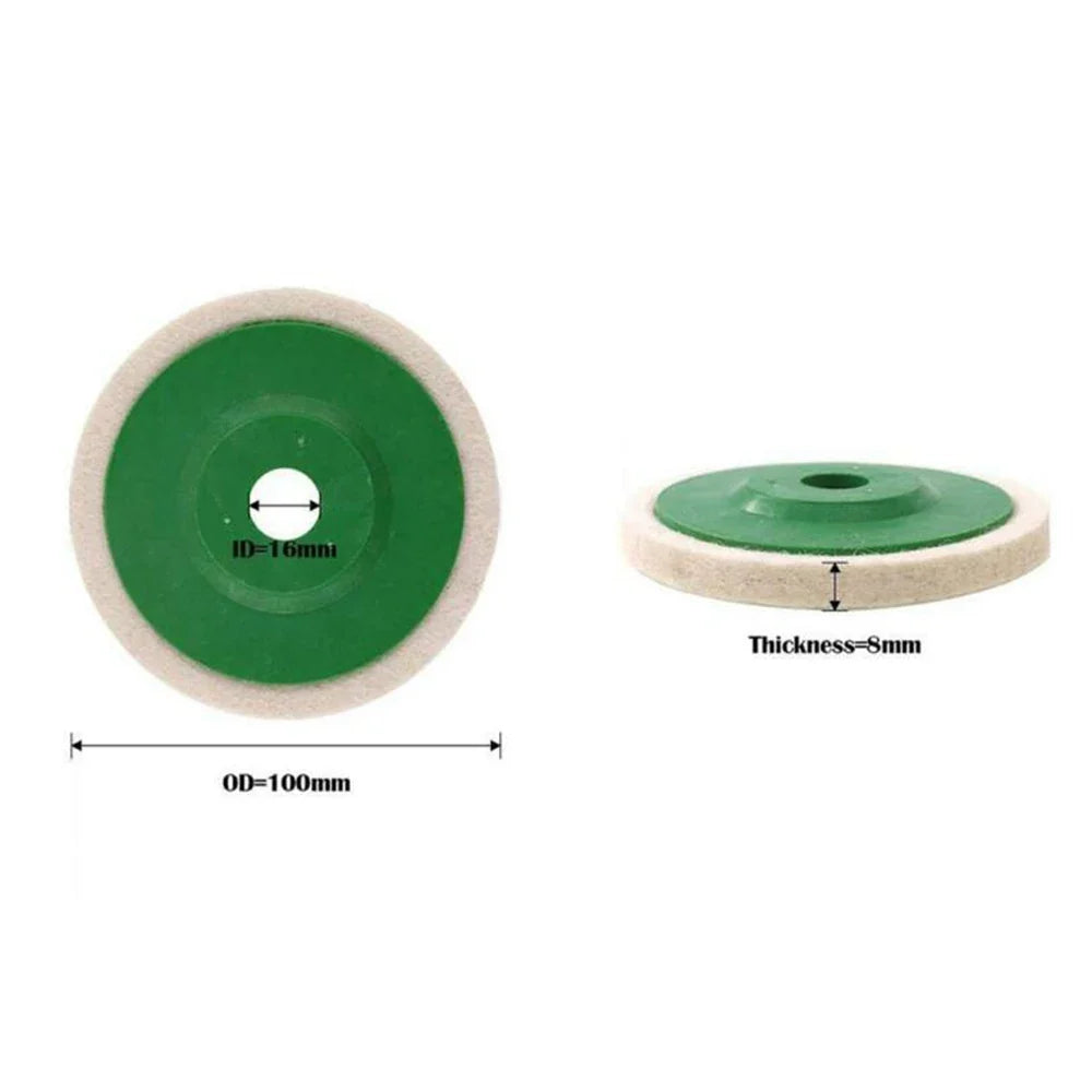 4" Wool Polishing Wheels for Angle Grinder – 3/10/12 Pack