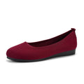 Women's Breathable Knit Slip-On Flats – Lightweight Casual Shoes