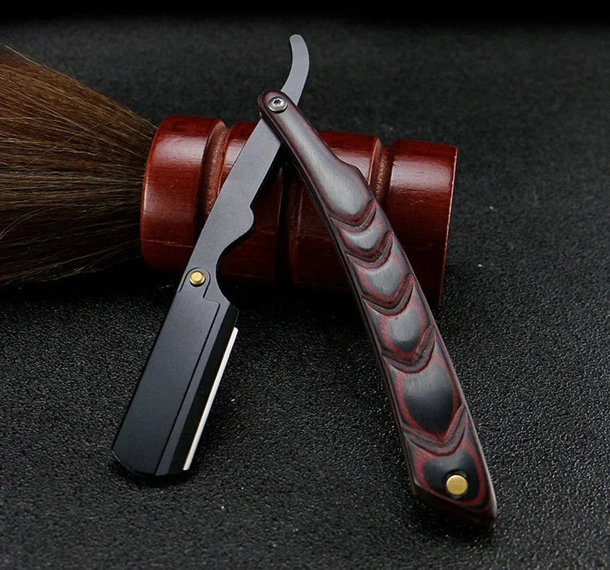 Men's Straight Edge Folding Razor – Stainless Steel Barber Shaver