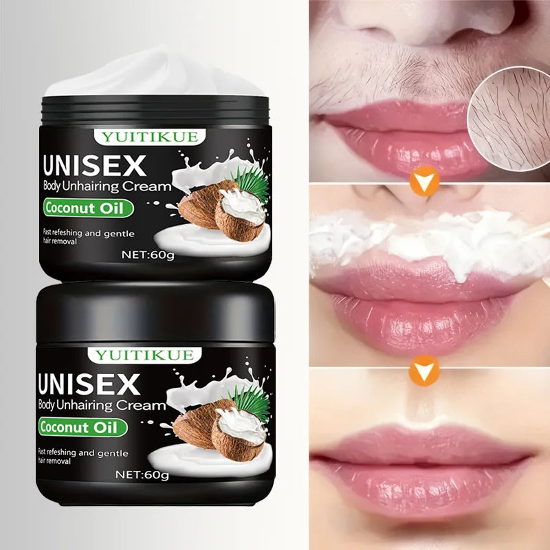 YUITIKUE Body Hair Removal Cream 60g – Coconut Oil & Aloe
