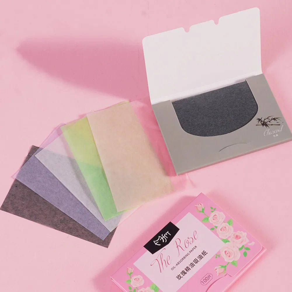 Green Tea & Lavender Facial Oil Blotting Papers – 100 Sheets