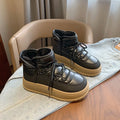 Women's Waterproof Platform Snow Boots – Plush Ankle Booties