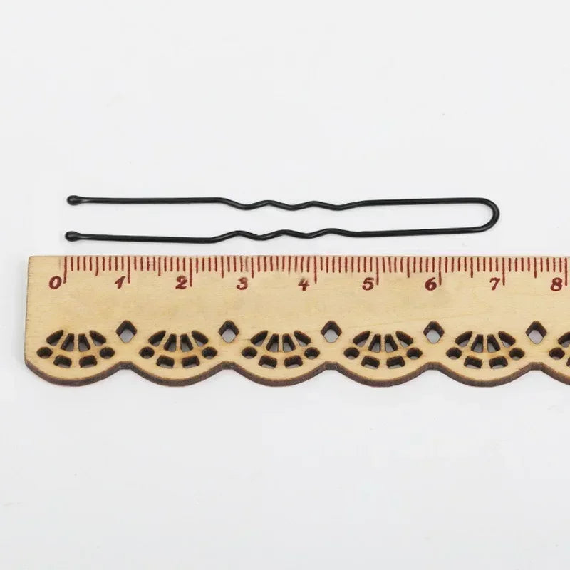 250 Pcs U-Shaped Metal Bobby Pins 7cm Waved Hair Clips Set