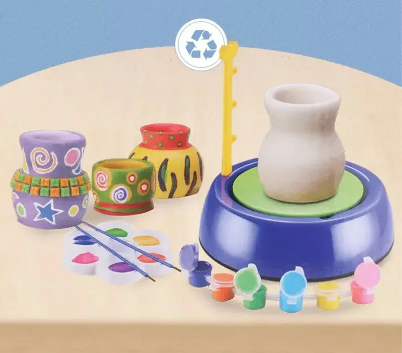 Kids Electric Pottery Wheel – DIY Clay Art & Craft Set for Children