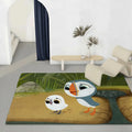 Kids Cartoon Puffin Flannel Floor Rug – Soft Non-Slip Indoor Mat