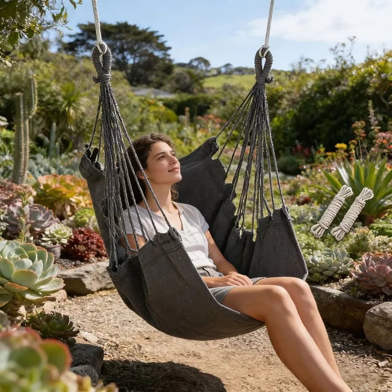 Indoor Outdoor Hanging Swing Chair – Garden & Bedroom Rocker