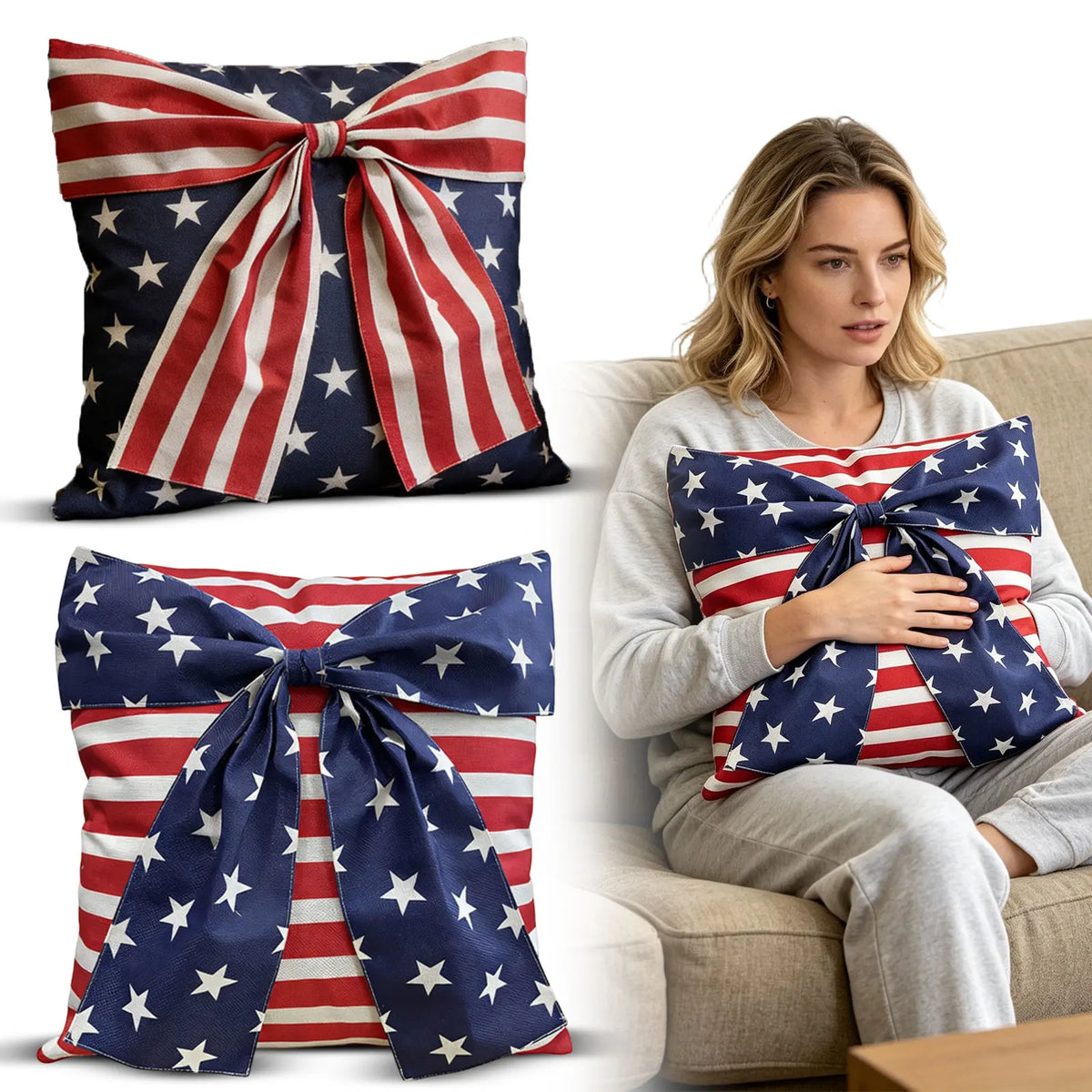 4th of July Patriotic Pillow Cover | Stars & Stripes Cushion