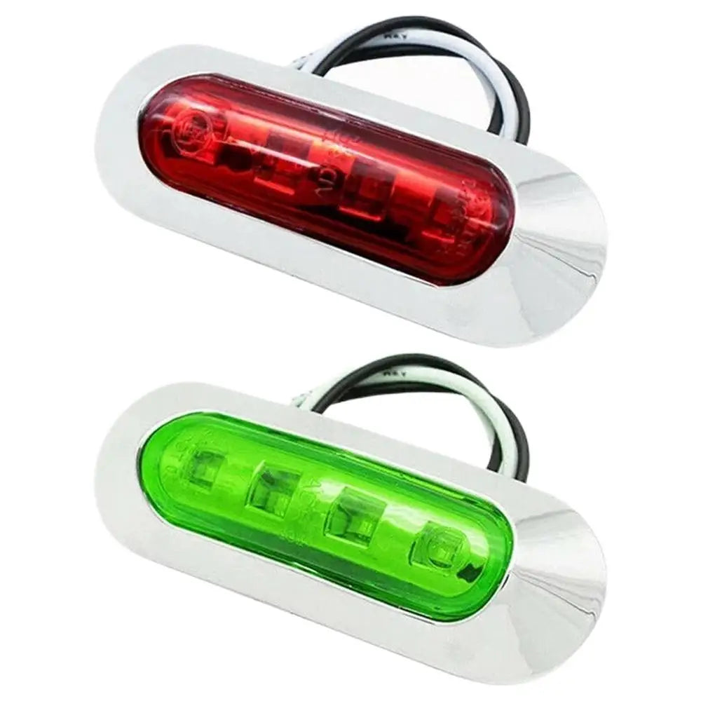 Marine Navigation Lights Red & Green LED IP67 Waterproof 12-24V