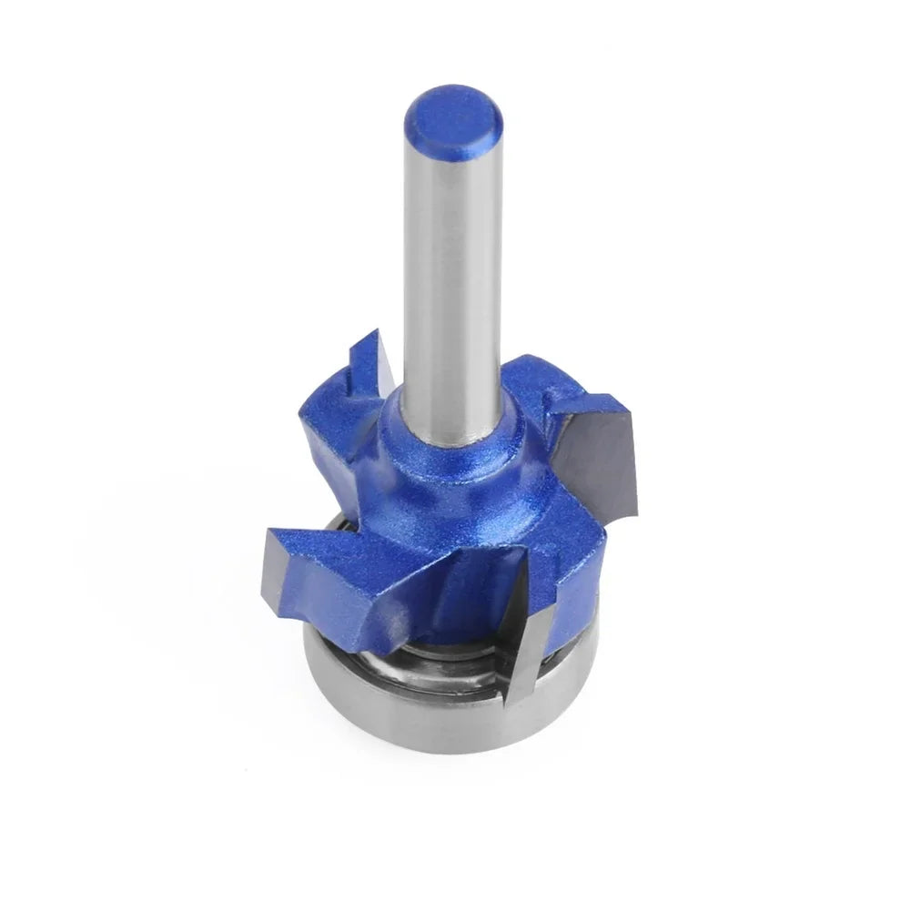 4-Flute Router Bit Set with Bearing | 8mm Shank R1 R2 R3