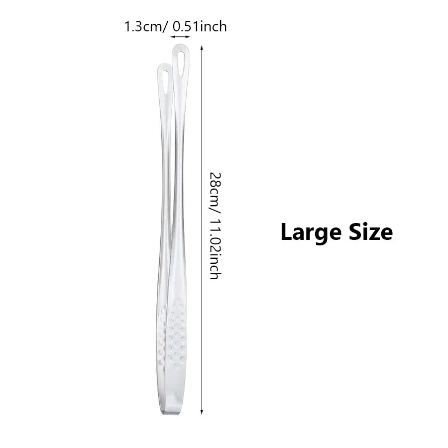 Stainless Steel BBQ Tongs Set – Anti-Slip, 2 Sizes