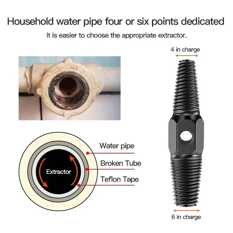 Zimir Double Head Screw Extractor Set – Bolt & Pipe Remover