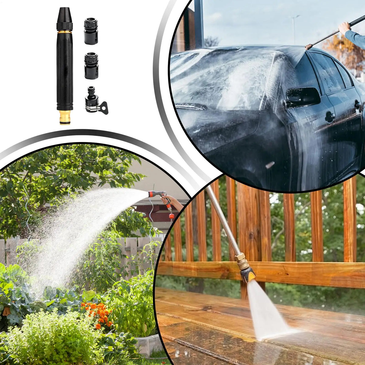 High-Pressure Garden Hose Spray Nozzle | Car Wash Water Gun