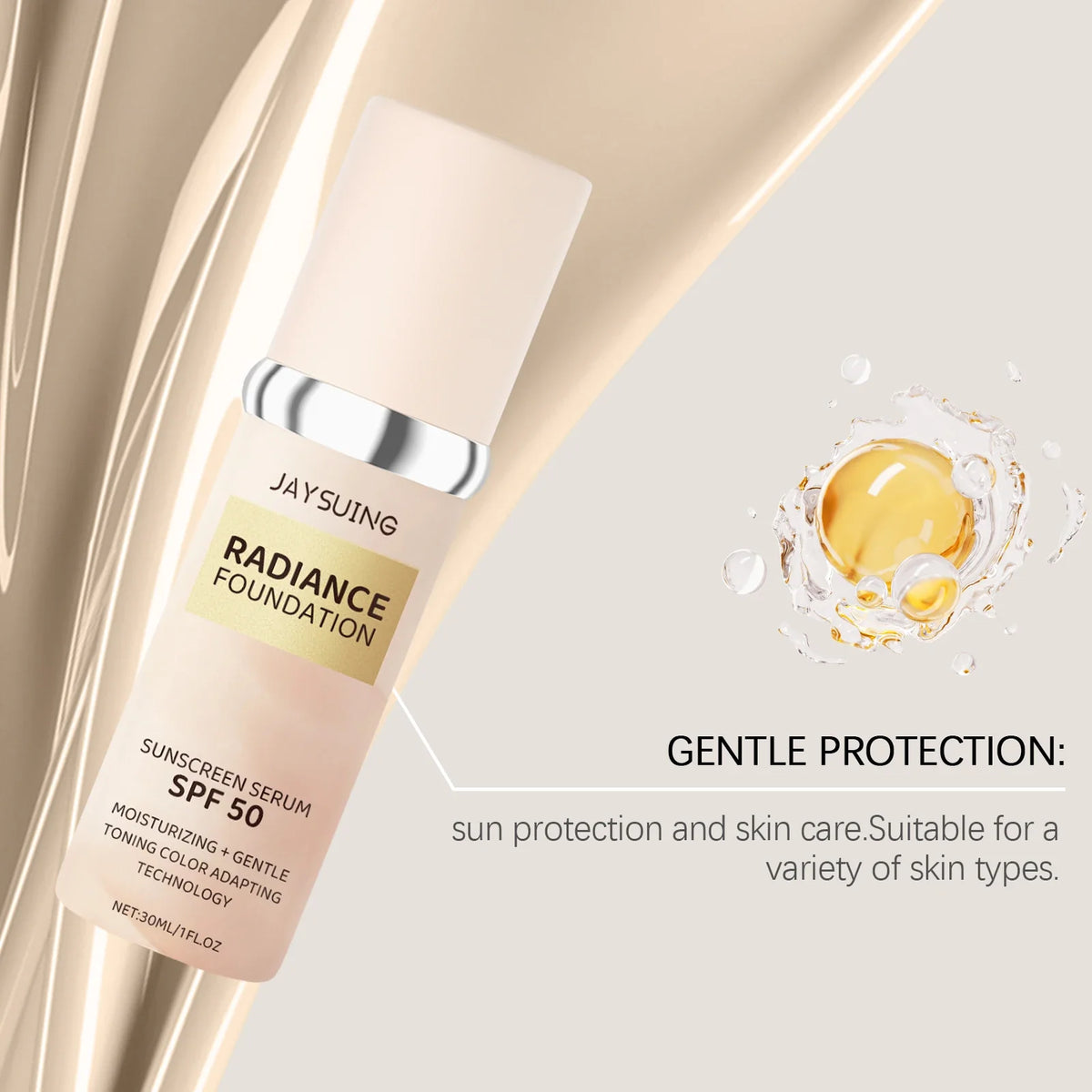 Jaysuing Concealer Liquid Foundation – Brightening Full Coverage