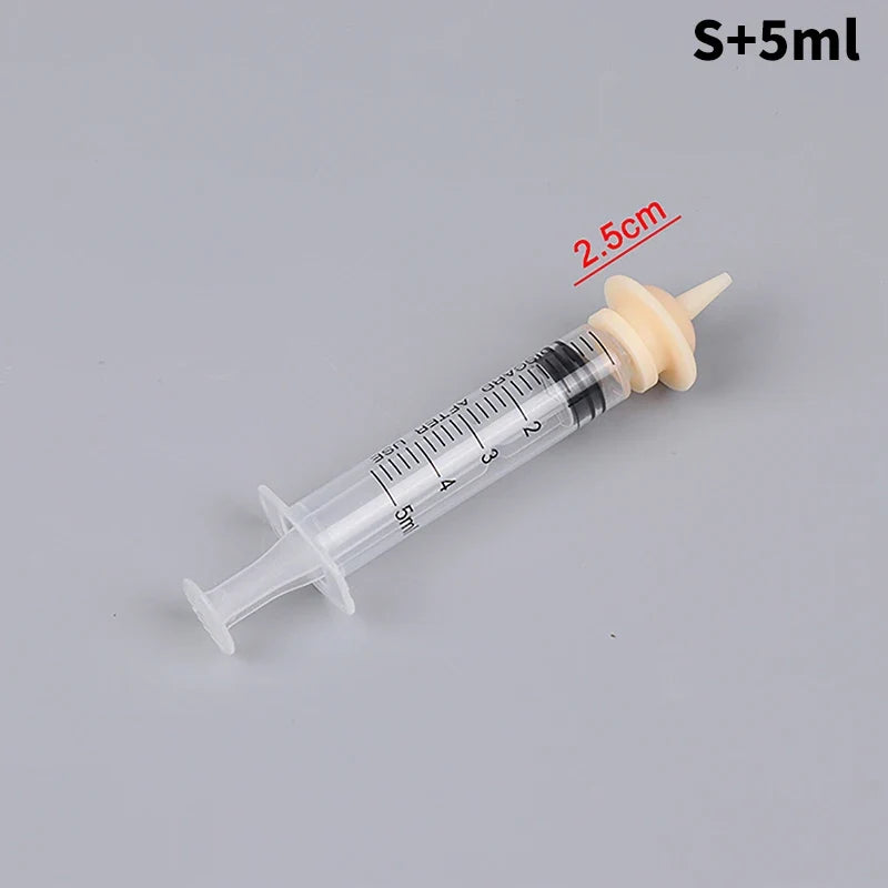 Pet Oral Syringe Feeder with Silicone Nipple | Puppy Kitten