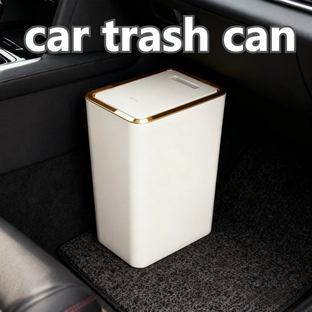 Odor Proof Trash Can One-touch Modern Design Durable Plastic Bathroom
