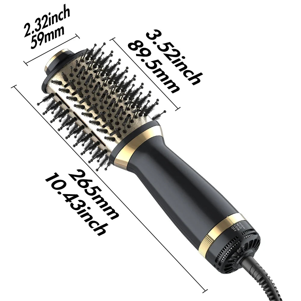 LISAPRO 4-in-1 Hot Air Brush Hair Dryer – All Hair Types