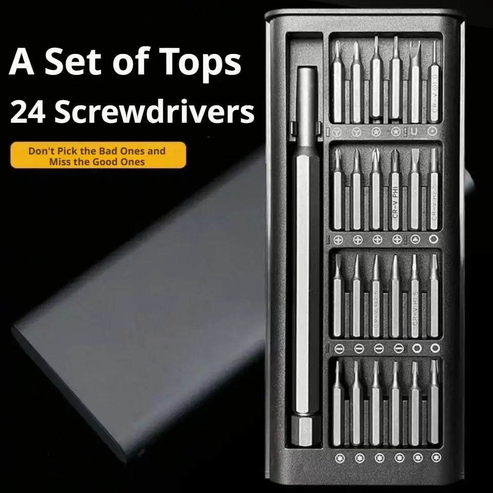 25-in-1 Precision Screwdriver Set – Torx, Hex & Flat Bits