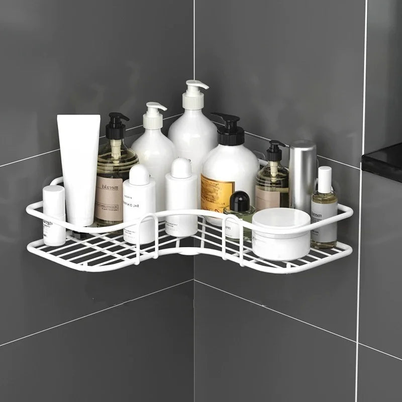 Stainless Steel Corner Shower Rack | Rustproof Wall-Mounted Shelf