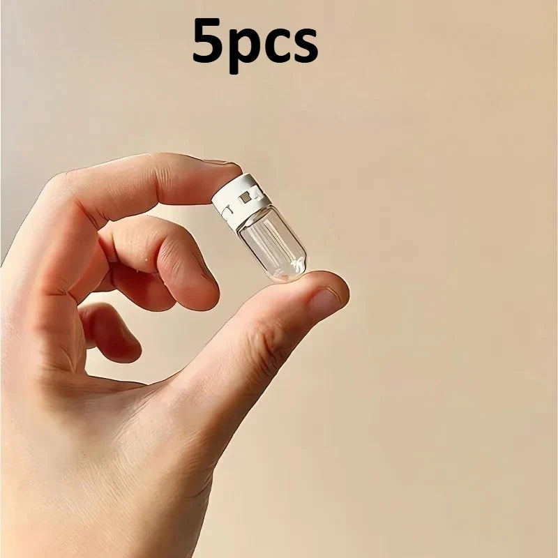 5 Clear Leak-proof Travel Bottles Portable Flip-top Dispenser Lotion