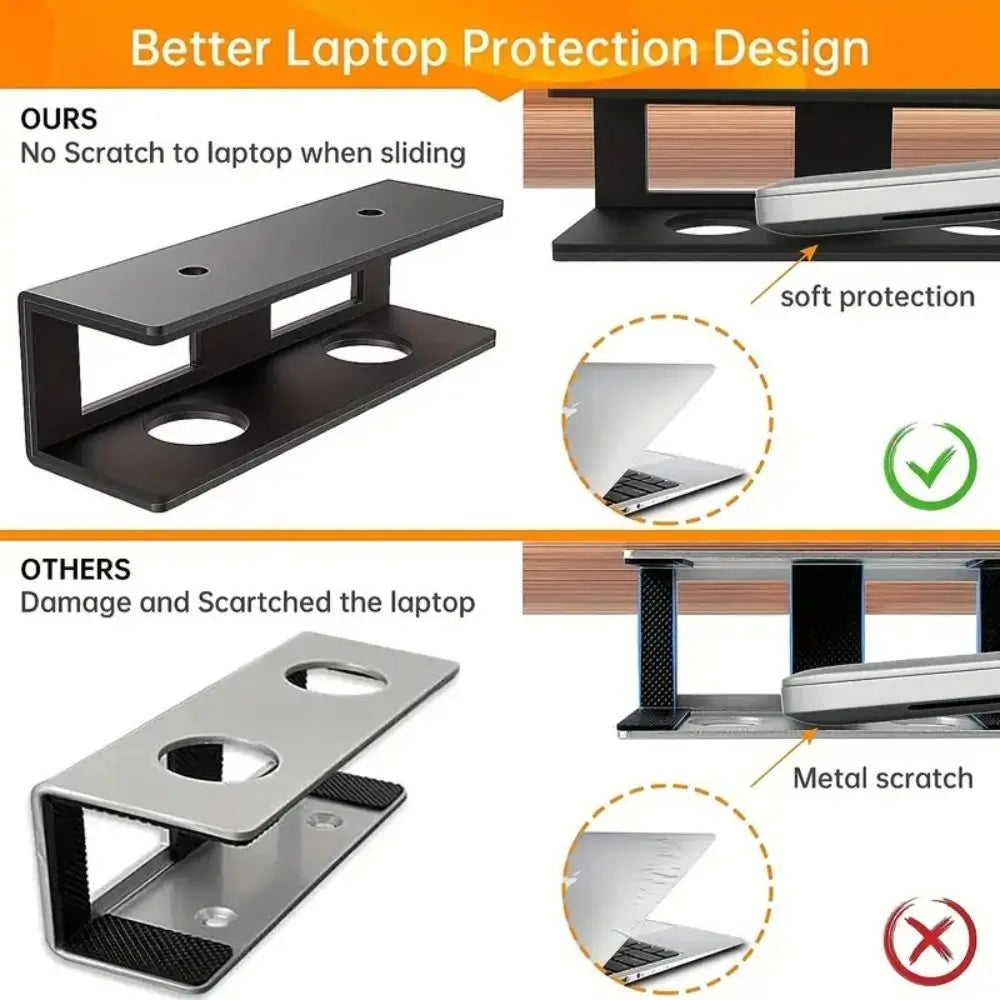 Under Desk Laptop Mount Bracket | Heat Dissipation Stand