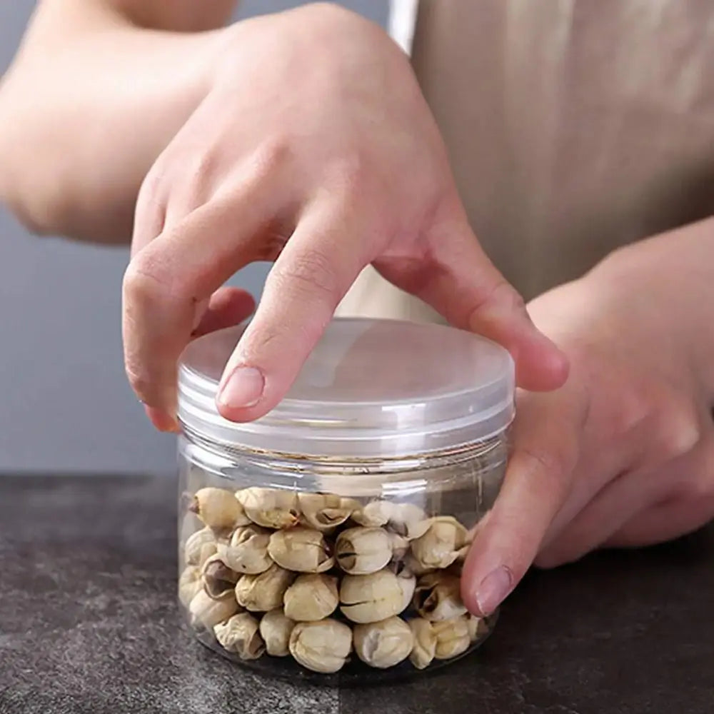 Clear Airtight Food Storage Jar – PET Plastic Sealed Container