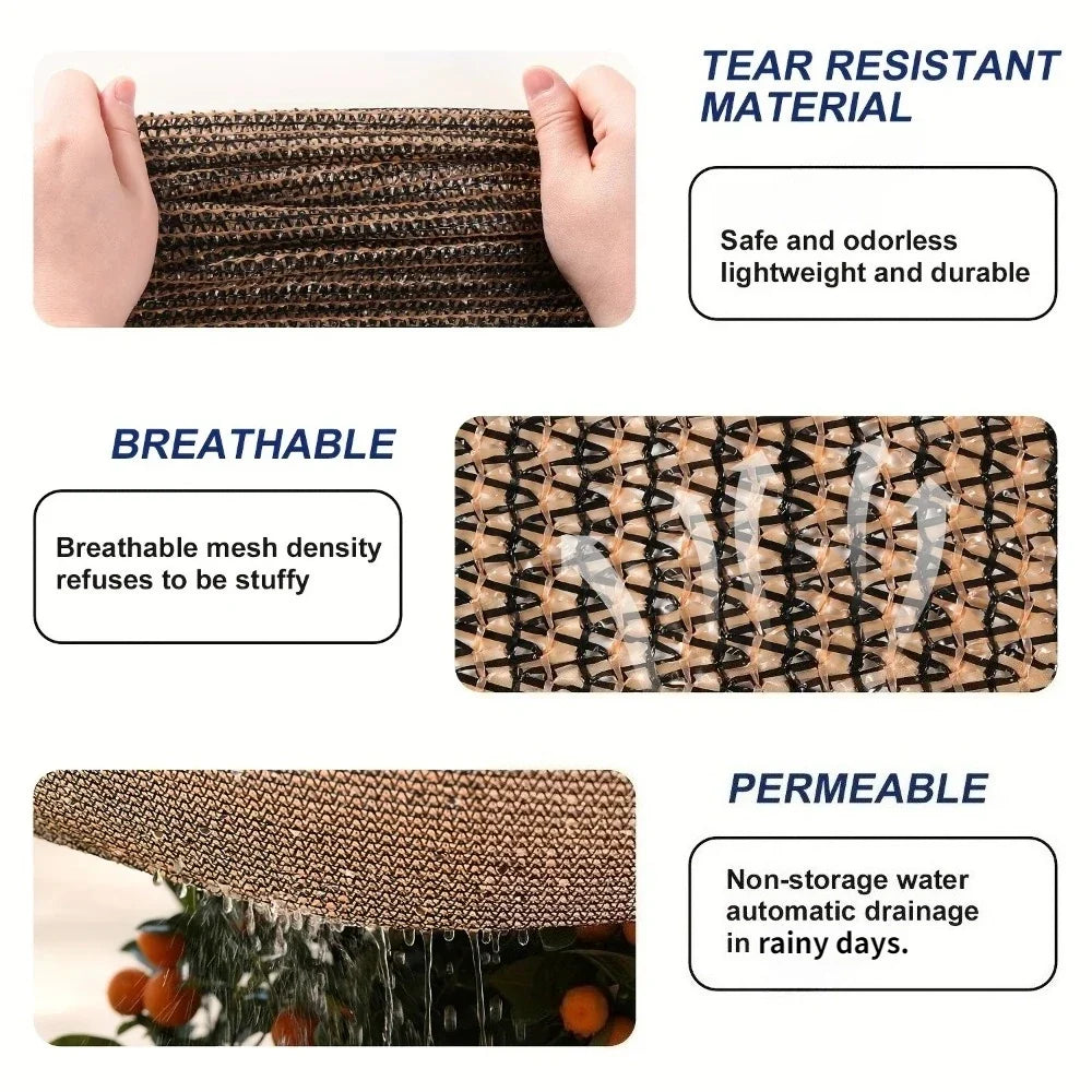 Garden Shade Cloth with Grommets | Patio Pergola Sun Cover