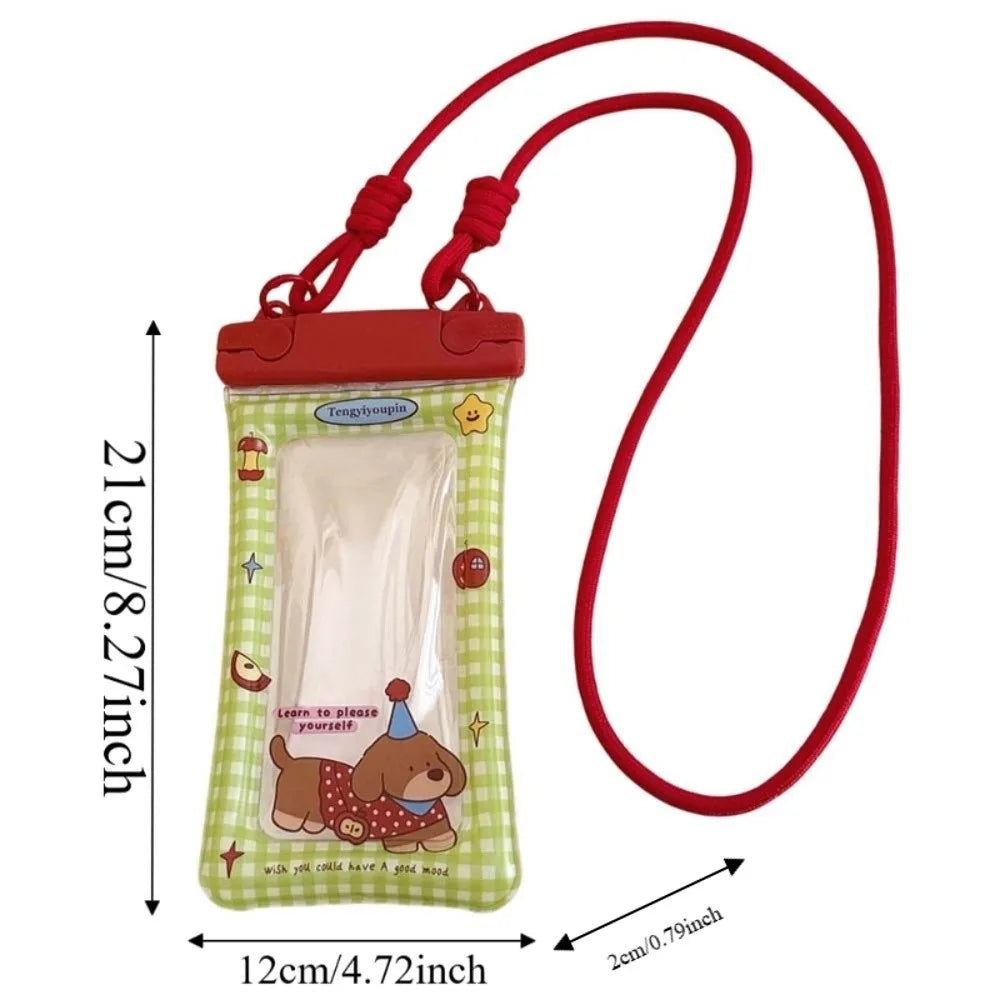 Waterproof Phone Pouch – Cartoon Crossbody Dry Bag for Beach
