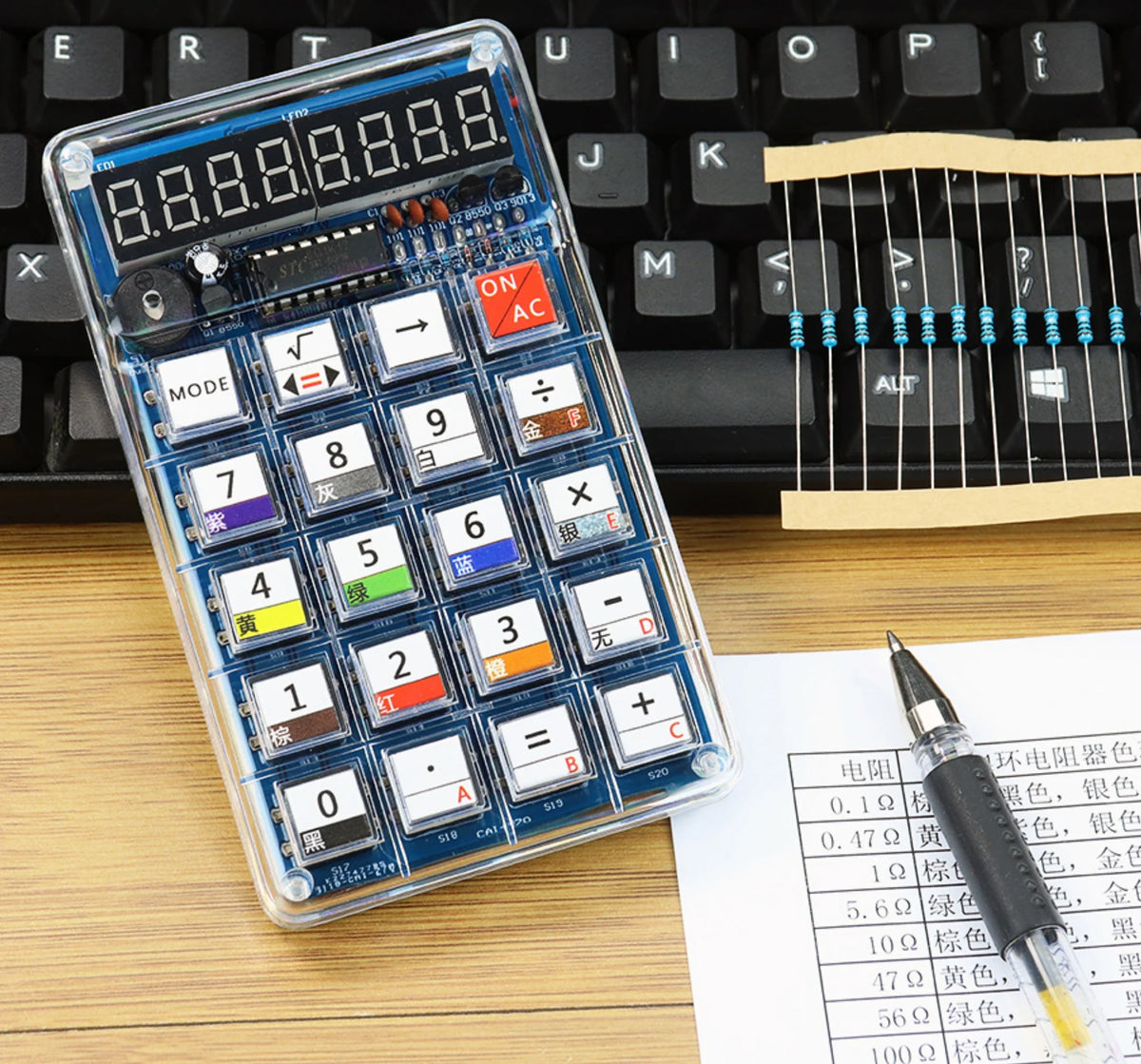 LED Calculator DIY Kit – 51 Microcontroller Soldering Practice
