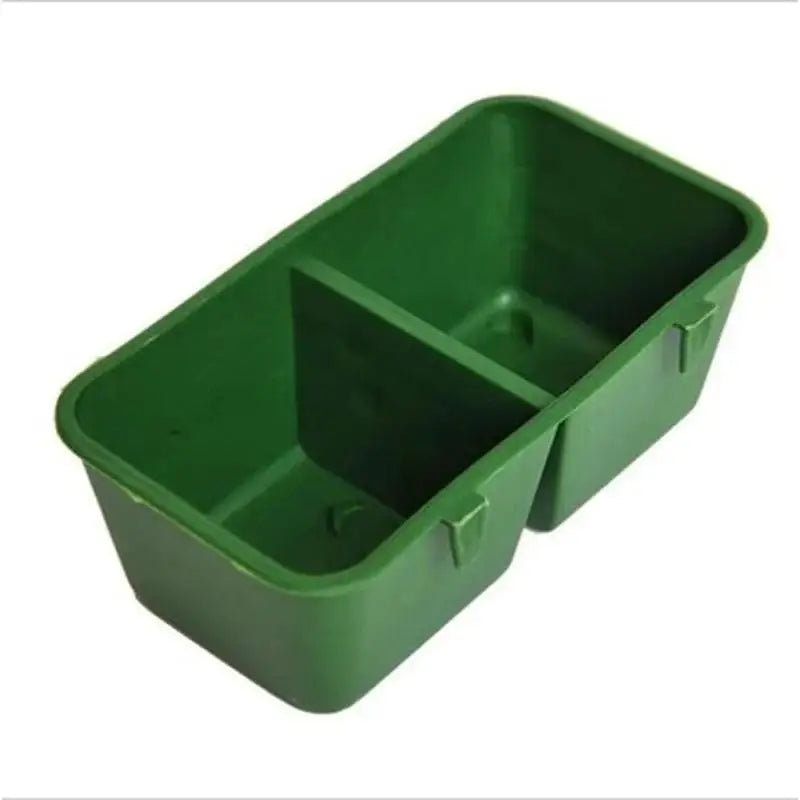1 Parrot Food Water Bowl Dual Feeding Cup Plastic Bird Pigeons Cage