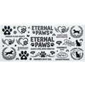 Pet Memorial UV Transfer Stickers | Paw Print Waterproof Decals