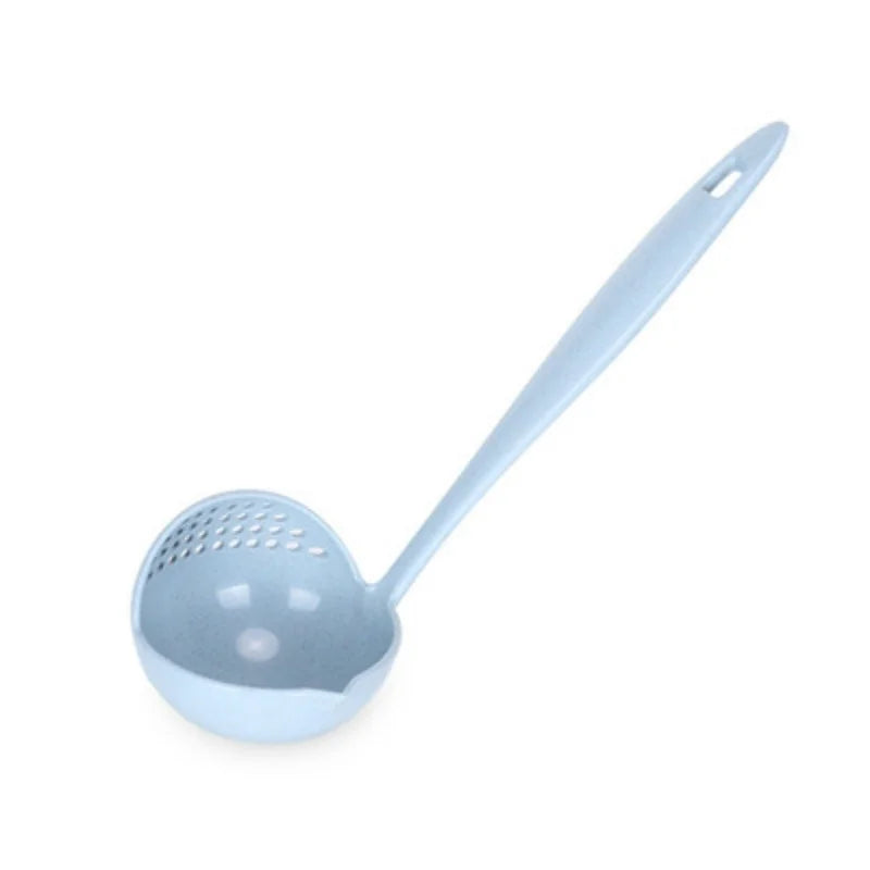 2-in-1 Soup Spoon & Strainer Long Handle Colander Spoon