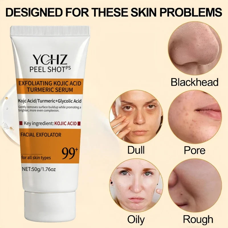 Turmeric Kojic Acid Exfoliating Gel – Face & Body Scrub 50g