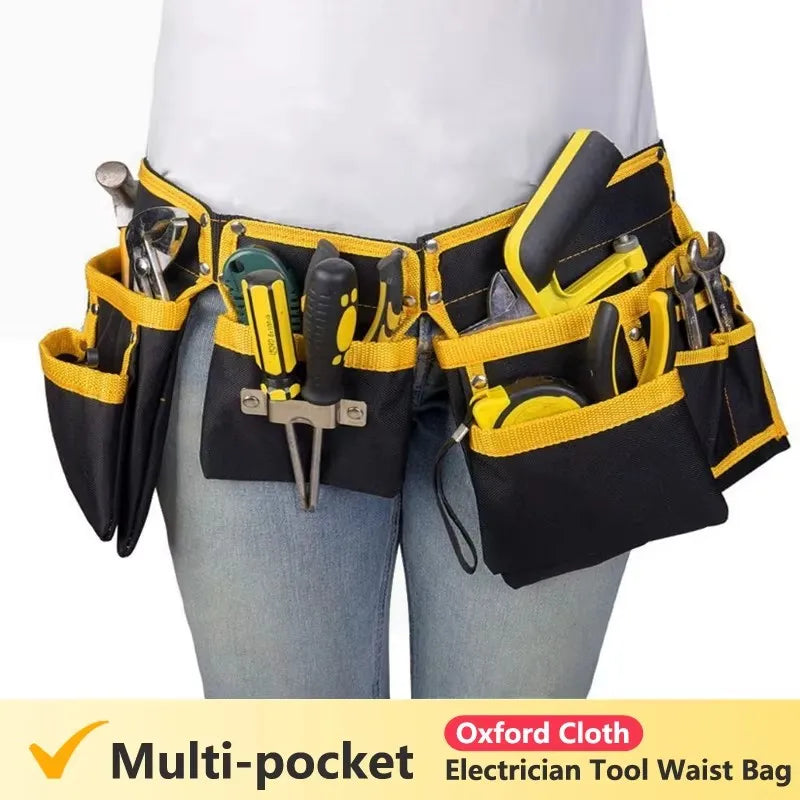 Oxford Cloth Electrician Tool Bag – Waist Belt Pouch Organizer